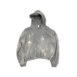 Jersey de manga larga de gran tamaño personalizado de calidad superior Sudadera con capucha de lavado ácido Sudaderas con capucha desgastadas para hombres - Product Image 6