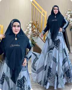 Meilleure vente ensemble modeste de robe de prière non-tissé gracieux charisme mosaïque Khimar Patchwork élégant service OEM naturel en couches complètes - Product Image 4