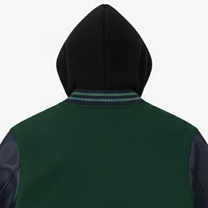 Veste universitaire d'hiver pour homme, veste matelassée élégante et confortable avec fermeture éclair sur le devant, col rond, service OEM, look moderne et tendance - Product Image 6