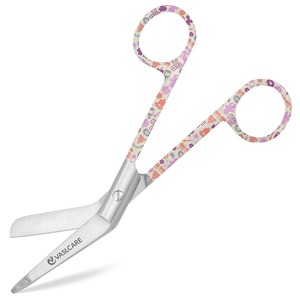 Tijeras de vendaje médico Vaslcare con cuchillas afiladas de punta roma, tijeras de vendaje Lister de acero inoxidable con patrón - Product Image 1