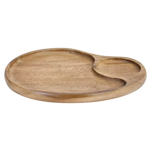 Plateau de service en bois de manguier plateau rectangulaire en bois avec poignée présentation alimentaire pour viande fromage pain service vente en gros - Product Image 2