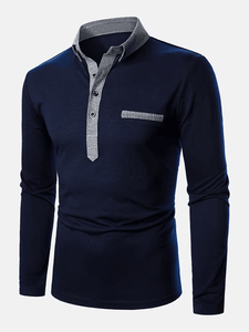 Polos de nuevo estilo para hombres, ropa de golf OEM de manga larga, polos transpirables de negocios para hombres - Product Image 2