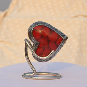 Conception d'urnes de crémation en forme de coeur Urne de crémation de style adulte américain Fabrication de fournisseur de l'Inde - Product Image 1