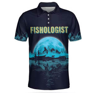 Vêtements de pêche Offre Spéciale hommes Polo de golf chemise 100% coton Polo blanc OEM brodé Camisas Polyester hommes chemises de pêche - Product Image 2