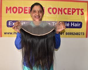 Extensions de cheveux vierges humains vietnamiens non traités naturels soyeux de couleur noire 4*4 avec fermeture - Product Image 3