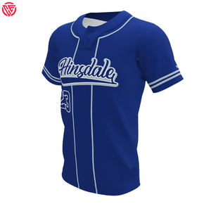 Vente chaude Meilleur design Léger Impression de logo personnalisé Vêtements de sport Pas cher et bon matériel Maillot de baseball à deux boutons - Product Image 1