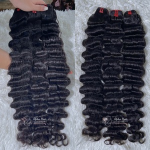 Super calidad brillante suave suelta onda profunda sin enredos extensiones de cabello paquetes de cabello crudo HD peluca Frontal de encaje - Product Image 3