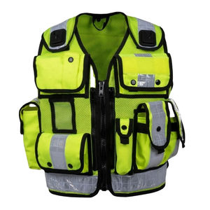 Gilet de travail de sécurité routière extérieur personnalisable avec poches de sécurité haute visibilité Logo Vêtements de sécurité réfléchissants personnalisés - Product Image 1