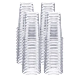 安価なプラスチックカップ7オンス8オンス9オンス10オンス (78mm) 透明使い捨てプラスチックカップ、蓋なしの食品グレードのPETカップ