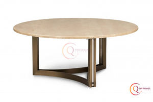 Paire élégante La table basse en bois beige Bases élégantes de Mettalic pour les espaces de vie modernes. - Product Image 5