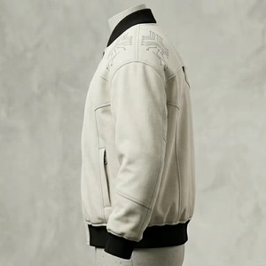 Chaqueta Deportiva de Ocio para Hombre, con Cuello Alto, Bordado y Diseño de Parches, de Alta Calidad, al por Mayor - Product Image 2