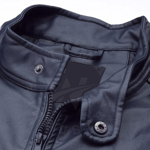 Meilleure vente veste d'hiver pour hommes en peau de vache en cuir avec capuche coupe-vent col montant à la mode et nouveau tissu - Product Image 4