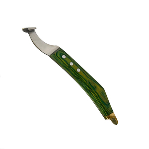 Couteau à sabot de meilleure qualité avec couvercle en laiton droit J2 couteau à sabot de tranchant en acier inoxydable couteau à sabot de cheval personnalisé - Product Image 2