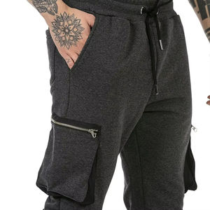 Pantalones de chándal Cargo negros para hombre, ropa informal de estilo Hip Hop, pantalones de chándal con cierre de cordón, cintura media, nueva marca de verano - Product Image 5