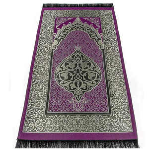 Alta calidad negro Thobe/Thawb oro seda algodón borla venta al por mayor mezquita rezando Mat islámico musulmán oración Mat para Nemaz Chadder - Product Image 3