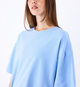 เสื้อยืดผ้าฝ้าย100% สำหรับผู้หญิงเสื้อยืดโอเวอร์ไซส์ระบายอากาศได้ดีพิมพ์โลโก้บนหน้าจอตามสั่ง - Product Image 4