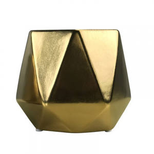 Jarrón decorativo hecho a mano, jarrón de flores de Metal decorativo con acabado dorado para accesorios de decoración de fiesta, jarrón de flores de diseño clásico - Product Image 1