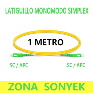Cordon de raccordement en fibre optique simple mode simplex SC APC 1M - Product Image 1