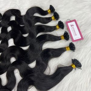 Venta al por mayor de cabello crudo vietnamita vendedor Micro enlaces punta 100 hebras agua virgen cuerpo onda I punta extensión de cabello humano - Product Image 1