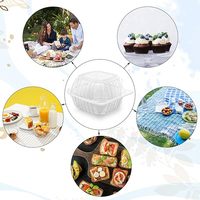 Emballage pour restauration rapide en PET de 6, 8 et 9 pouces pour mini-burgers, conteneur de restaurant, boîte alimentaire en plastique jetable, emballage à emporter