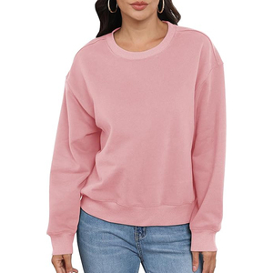 Sudaderas de Mujer Premium de Felpa, Extra Grandes, de Algodón Suave, Relajadas, Cálidas, Cómodas, con Cuello Redondo, Transpirables, de Manga Larga, Casuales - Product Image 6