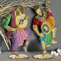 Conjunto de Músicos de Chang Dhol de Diseño Moderno, Ecológico y Hecho a Mano en Rajastán, Obra de Arte Folclórico, Decoración para el Hogar, Duradero y Personalizable