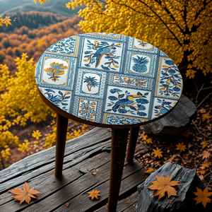 Tendance Émail Imprimé À La Main Table D'appoint pour Salon Personnalisé Arabe Table D'appoint pour Salon Prix de gros - Product Image 6