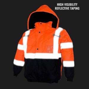 Hi-viz vêtements de travail ANSI classe 3 Bomber haute visibilité intérieur polaire imperméable veste Hi Vis Construction vêtements de sécurité - Product Image 6