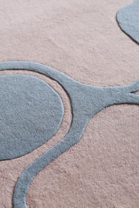 Tapis en laine abstrait de luxe, géométrique moderne, à poils longs et épais, tufté à la main, anti-chute de poils, anti-taches, pour salon, chambre et décoration intérieure - Product Image 3