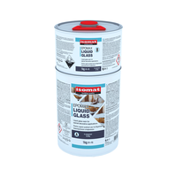 EPOMAX-LIQUID VERRE ISOMAT Résine de verre liquide décorative spéciale transparente Revêtement liquide à base d'époxy