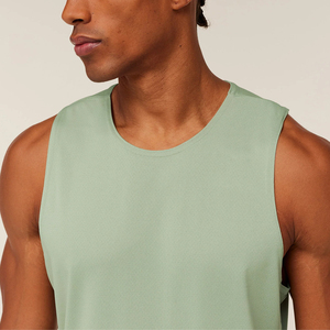 Débardeurs pour hommes de qualité supérieure à prix abordable – Respirants, pour l'entraînement, la gym et le fitness – Coton, motif rayé, col rond – Collection 2026 - Product Image 6