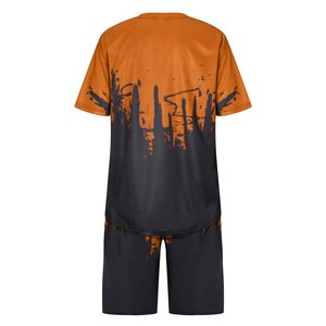 Conjuntos cortos para hombre, ropa de playa informal de verano, camiseta de talla grande, conjunto corto - Product Image 3