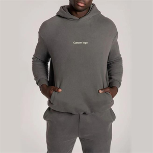 Ensemble survêtement jogging et sweat-shirt en molleton français de haute qualité avec logo personnalisé, broderie, survêtement 2 pièces pour homme - Product Image 6