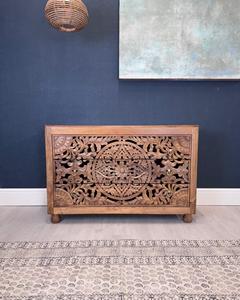 Cajonera de 3 cajones de madera de mango floral - Product Image 6