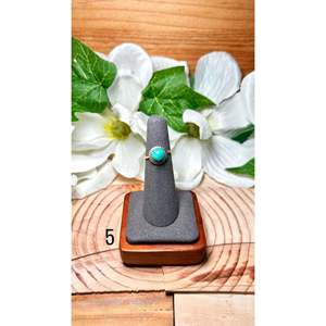 Esther Kingman <b>Boho</b> Turquoise & Sterling <b>Silver</b> <b>Ring</b> with Marquise Cut Natural Stone for Everyday Wear - Product Image 5