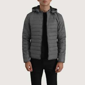 DAN5808 - Veste imperméable pour homme de grande taille, couleur unie, tissu en toile, décontractée, service OEM, printemps, automne, hiver, fermeture éclair - Product Image 4