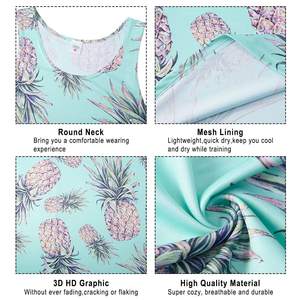 Camiseta de poliéster sin mangas para hombre, Camiseta de punto para gimnasio, camiseta sin mangas para entrenamiento de verano, chaleco de Fitness liso, estampado por sublimación - Product Image 6