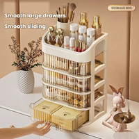 Organisateur de maquillage en plastique, tiroir de rangement pour cosmétiques, organisateur de bureau, support de rangement pour soins de la peau et bijoux, boîte de rangement multi-niveaux