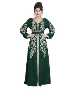 Moroccan Islamic <b>Kaftan</b> Beach Fancy Modern Floor Length <b>Long</b> Sleeve For Women <b>Dress</b> - Product Image 3