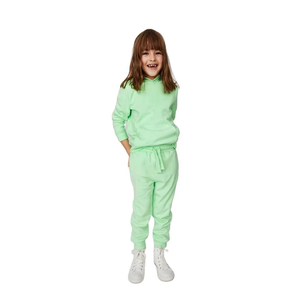 Chándal para niños, sudadera con capucha de Color sólido con bolsillo de canguro, ropa informal de manga larga, chándal de secado rápido para niña - Product Image 1