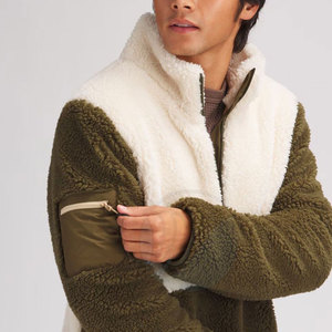 High Quality <b>Men's</b> Winter <b>Sherpa</b> <b>Fleece</b> Sweatshirt Breathable Custom Logo Design Solid Plain Dyed Technique Custom Logo Design - Product Image 4
