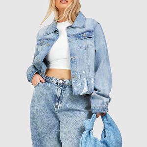 Chaquetas Vaqueras Personalizadas con Logotipo para Mujer, Elegantes, Cómodas, de Tela Suave, Ligeras, Informales para Uso Diario - Product Image 5