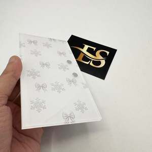 Venta caliente copos de nieve arco pestañas azulejos logotipo personalizado Navidad acrílico sostenible pestañas azulejos con imanes para pinzas de pestañas - Product Image 3