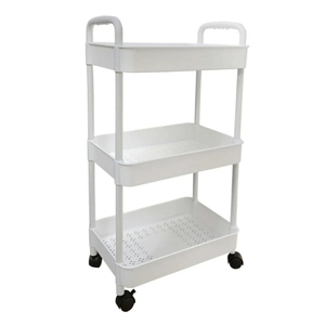 Three Layer Metal <b>Storage</b> <b>Cart</b> with Wheels Minimalist Design for Home <b>Storage</b> Organizer Handmade 3 Tier <b>Storage</b> Rack - Product Image 2