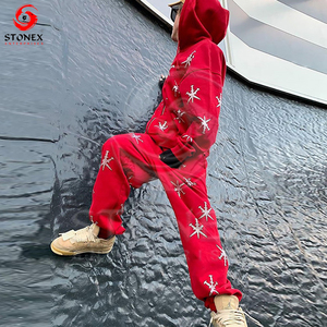 DCY 2026 Nuevos Productos Conjunto de Sudadera con Capucha de Dos Piezas para Hombre, Chándal Personalizado con Pedrería, Chándales de Algodón para Hombre - Product Image 3