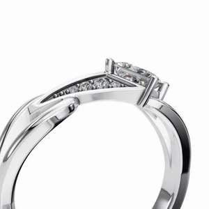 Bague en argent sterling avec diamant de créateur Bague Moissanite Nouveau design pour femme - Product Image 3