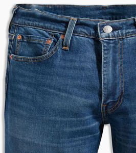 Pantalones de mezclilla de algodón 100% de cintura media recta, tejidos, de lavado medio, lisos, con logo personalizado, casuales para hombre, ideales para el invierno. - Product Image 3