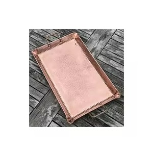 Plateau en cuivre pur forme rectangulaire plateau en cuivre de bonne qualité Offre Spéciale produit fait main - Product Image 6