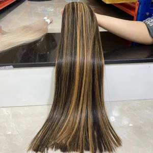 Vietnamese raw hair silky & smooth the best supplier piano colored of human hair wig