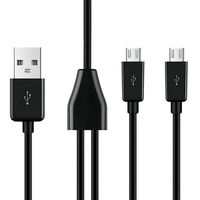 Câble Répartiteur Micro USB Double Port 6A Charge Rapide & Synchronisation des Données Compatible avec les Téléphones Android, Tablettes, PS4, Imprimantes